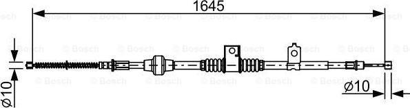 BOSCH 1987482517 - Тросик, cтояночный тормоз autodif.ru