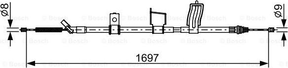 BOSCH 1987482628 - Тросик, cтояночный тормоз autodif.ru