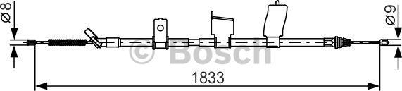 BOSCH 1987482340 - Тросик, cтояночный тормоз autodif.ru