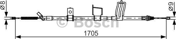 BOSCH 1987482339 - Тросик, cтояночный тормоз autodif.ru