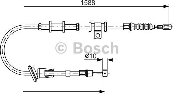 BOSCH 1987482245 - Тросик, cтояночный тормоз autodif.ru