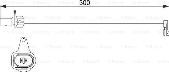 BOSCH 1 987 474 505 - датчик износа колодок! disc, L=300mm \Audi A4/A5/A6/A7/Q5 1.8-3.2TFSI\2.0-3.0TDI 07> autodif.ru