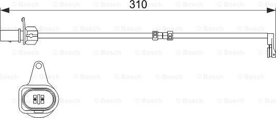 BOSCH 1 987 474 506 - датчик износа колодок передних!\ Audi A6/A7/Q5 2.0TFSI-3.2FSI/2.0TDI/3.0TDI 11> autodif.ru