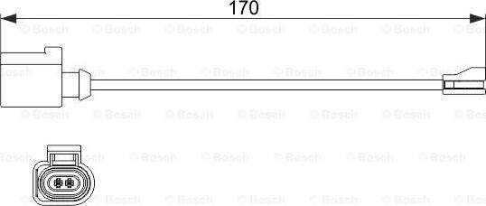 BOSCH 1 987 474 512 - Сигнализатор, износ тормозных колодок autodif.ru