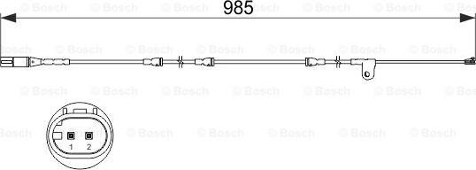 BOSCH 1987473520 - Сигнализатор, износ тормозных колодок autodif.ru