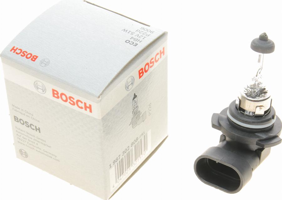 BOSCH 1 987 302 808 - Лампа галогенная HB4 12V 51W P22d ECO (надежность и качество по привлекательной цене) autodif.ru