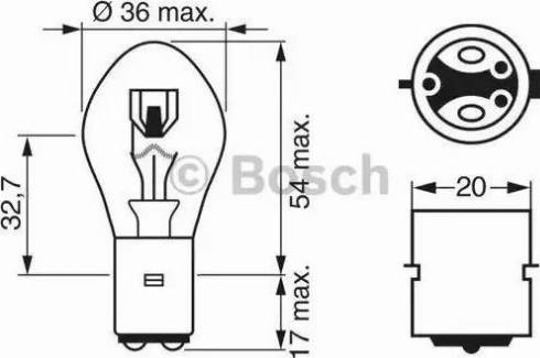 BOSCH 1 987 302 209 - Лампа накаливания, освещение щитка приборов autodif.ru