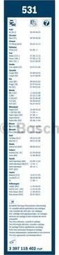 BOSCH 3 397 118 402 - Щетка стеклоочистителя MAZDA MX-3 (EC) 530/450мм комплект Twin BOSCH autodif.ru