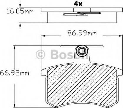 BOSCH F 03B 150 211 - Тормозные колодки, дисковые, комплект autodif.ru