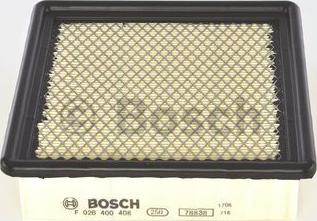 BOSCH F 026 400 408 - Воздушный фильтр, двигатель autodif.ru