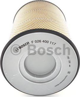 BOSCH F 026 400 117 - Воздушный фильтр, двигатель autodif.ru