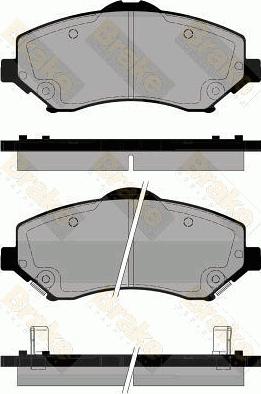 Brake Engineering PA1837 - Тормозные колодки, дисковые, комплект autodif.ru