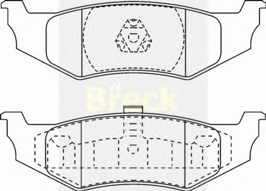 Breck 2356100 - Тормозные колодки, дисковые, комплект autodif.ru