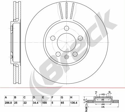 Breck BR 353 VA100 - Тормозной диск autodif.ru