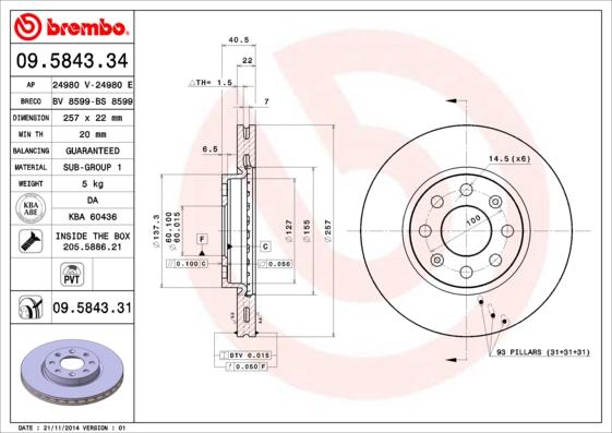 Breco BV 8599 - Тормозной диск autodif.ru