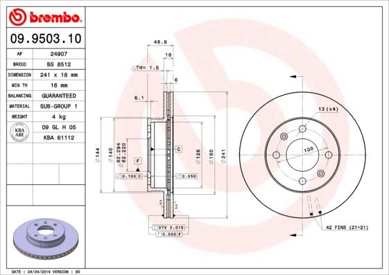 Breco BS 8512 - Тормозной диск autodif.ru