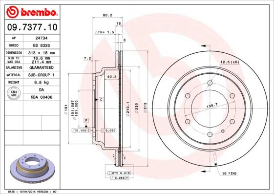 Breco BS 8326 - Тормозной диск autodif.ru