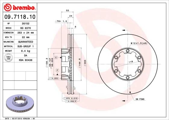 Breco BS 8370 - Тормозной диск autodif.ru