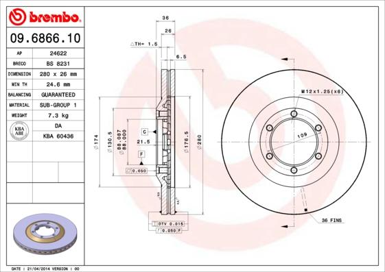Breco BS 8231 - Тормозной диск autodif.ru