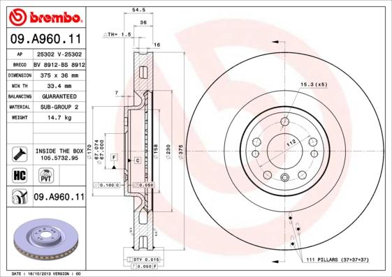 Breco BV 8912 - Тормозной диск autodif.ru