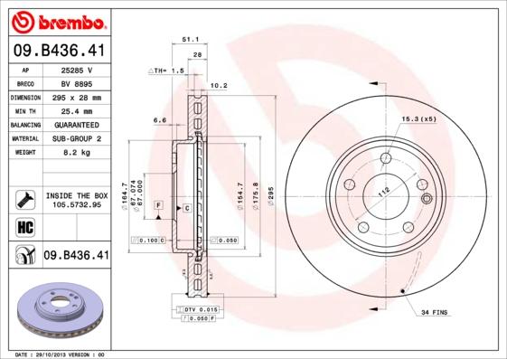 Breco BV 8895 - Тормозной диск autodif.ru