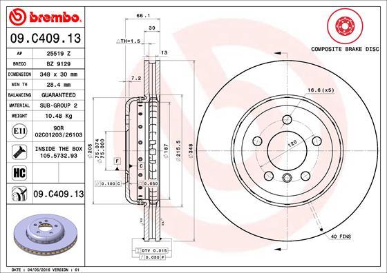 Breco BZ 9129 - Тормозной диск autodif.ru