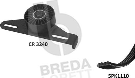 Breda Lorett KCA0025 - Поликлиновый ременный комплект autodif.ru