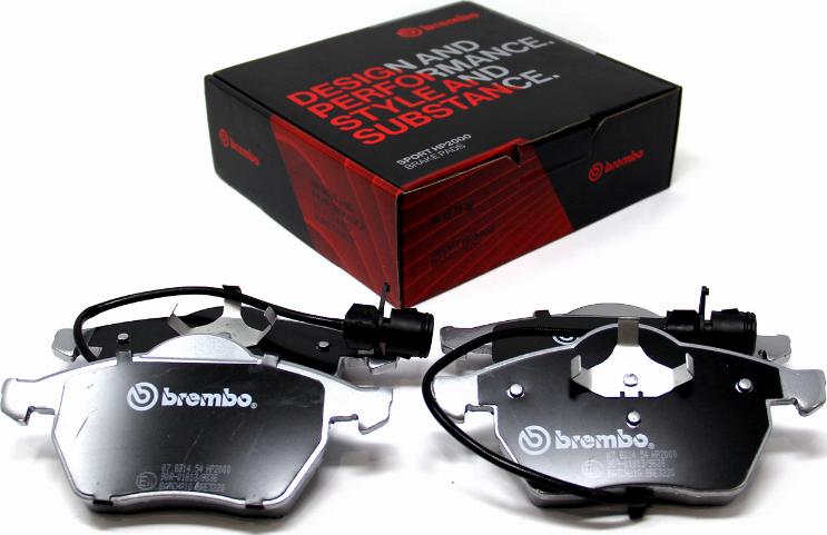 Brembo 07.B314.54 - Комплект высокоэффективных тормозных колодок autodif.ru