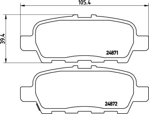 Brembo P 56 068 - Тормозные колодки, дисковые, комплект autodif.ru