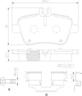 Brembo P50140N - Тормозные колодки, дисковые, комплект autodif.ru