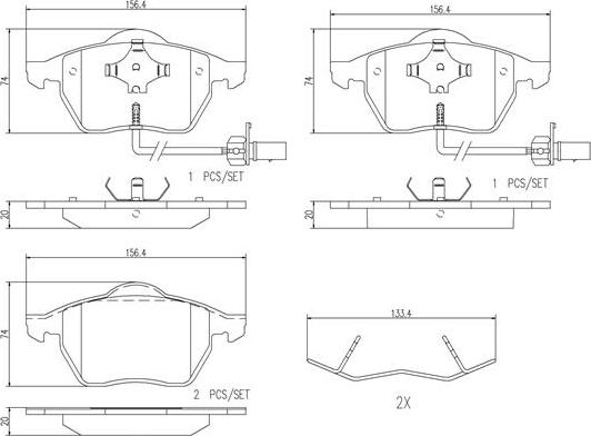 Brembo P85037N - Тормозные колодки, дисковые, комплект autodif.ru