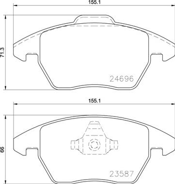 Brembo P 85 148 - Тормозные колодки, дисковые, комплект autodif.ru