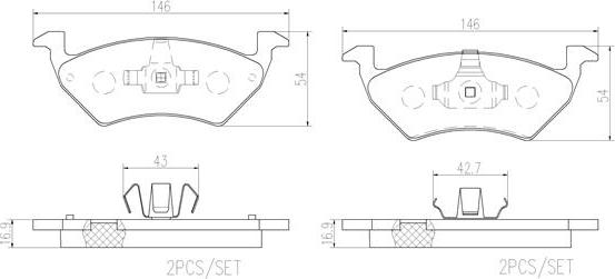 Brembo P 85 158 - Тормозные колодки, дисковые, комплект autodif.ru