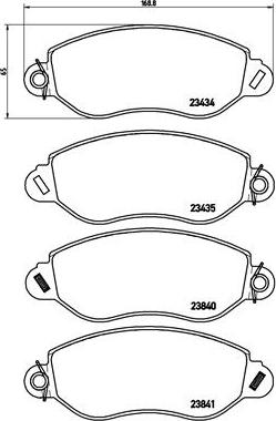 Brembo P 24 053 - Тормозные колодки, дисковые, комплект autodif.ru