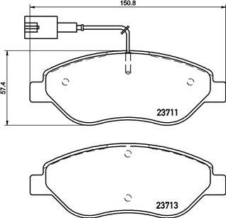 Brembo P 23 145 - Тормозные колодки, дисковые, комплект autodif.ru