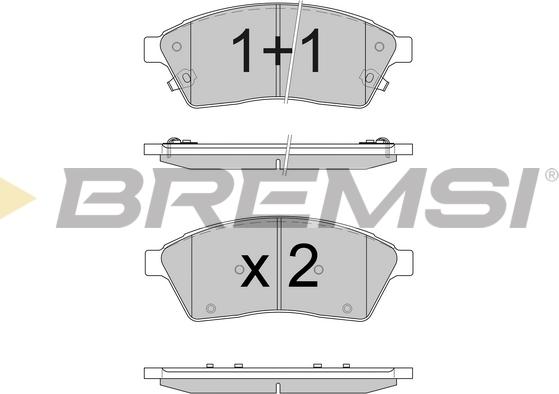Bremsi BP3595 - Тормозные колодки, дисковые, комплект autodif.ru