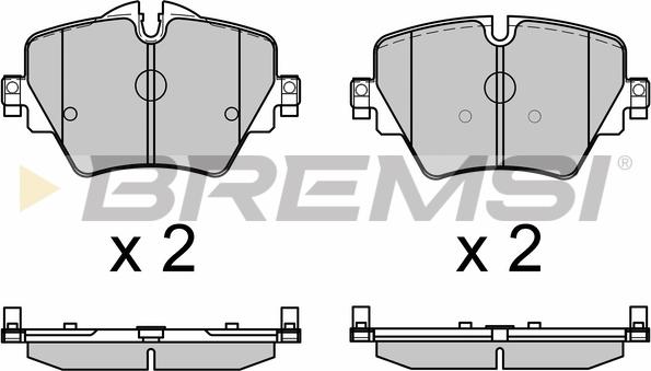 Bremsi BP3643 - Тормозные колодки, дисковые, комплект autodif.ru