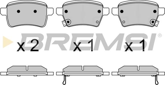 Bremsi BP3627 - Тормозные колодки, дисковые, комплект autodif.ru