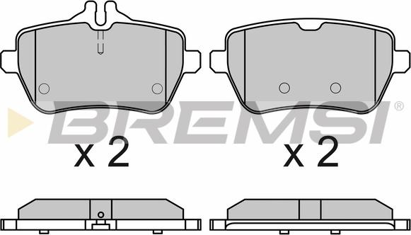 Bremsi BP3672 - Тормозные колодки, дисковые, комплект autodif.ru