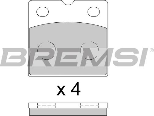 Bremsi BP3851 - Комплект тормозных колодок, стояночный тормоз autodif.ru