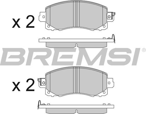 Bremsi BP3821 - Тормозные колодки, дисковые, комплект autodif.ru