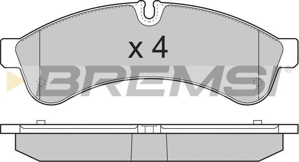 Bremsi BP3365 - Тормозные колодки, дисковые, комплект autodif.ru