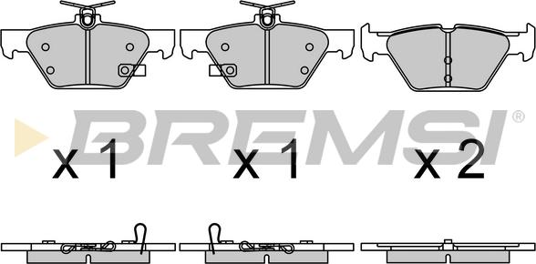 Bremsi BP3729 - Тормозные колодки, дисковые, комплект autodif.ru