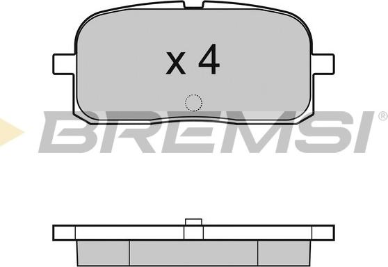 Bremsi BP2988 - Тормозные колодки, дисковые, комплект autodif.ru