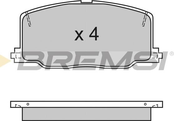 Bremsi BP2411 - Тормозные колодки, дисковые, комплект autodif.ru