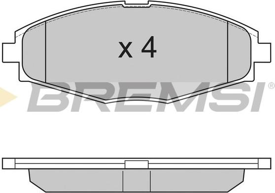 Bremsi BP2804 - Тормозные колодки, дисковые, комплект autodif.ru