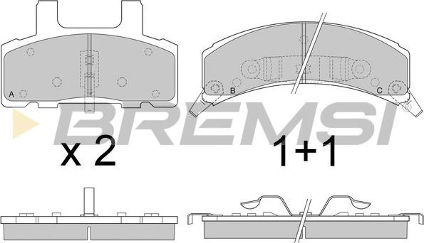 Bremsi BP2790 - Тормозные колодки, дисковые, комплект autodif.ru