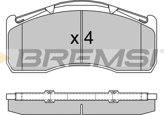 Bremsi BP7332 - Тормозные колодки, дисковые, комплект autodif.ru
