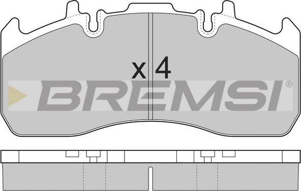 Bremsi BP7324 - Тормозные колодки, дисковые, комплект autodif.ru