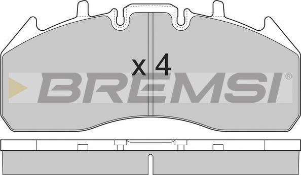 Bremsi BP7326 - Тормозные колодки, дисковые, комплект autodif.ru